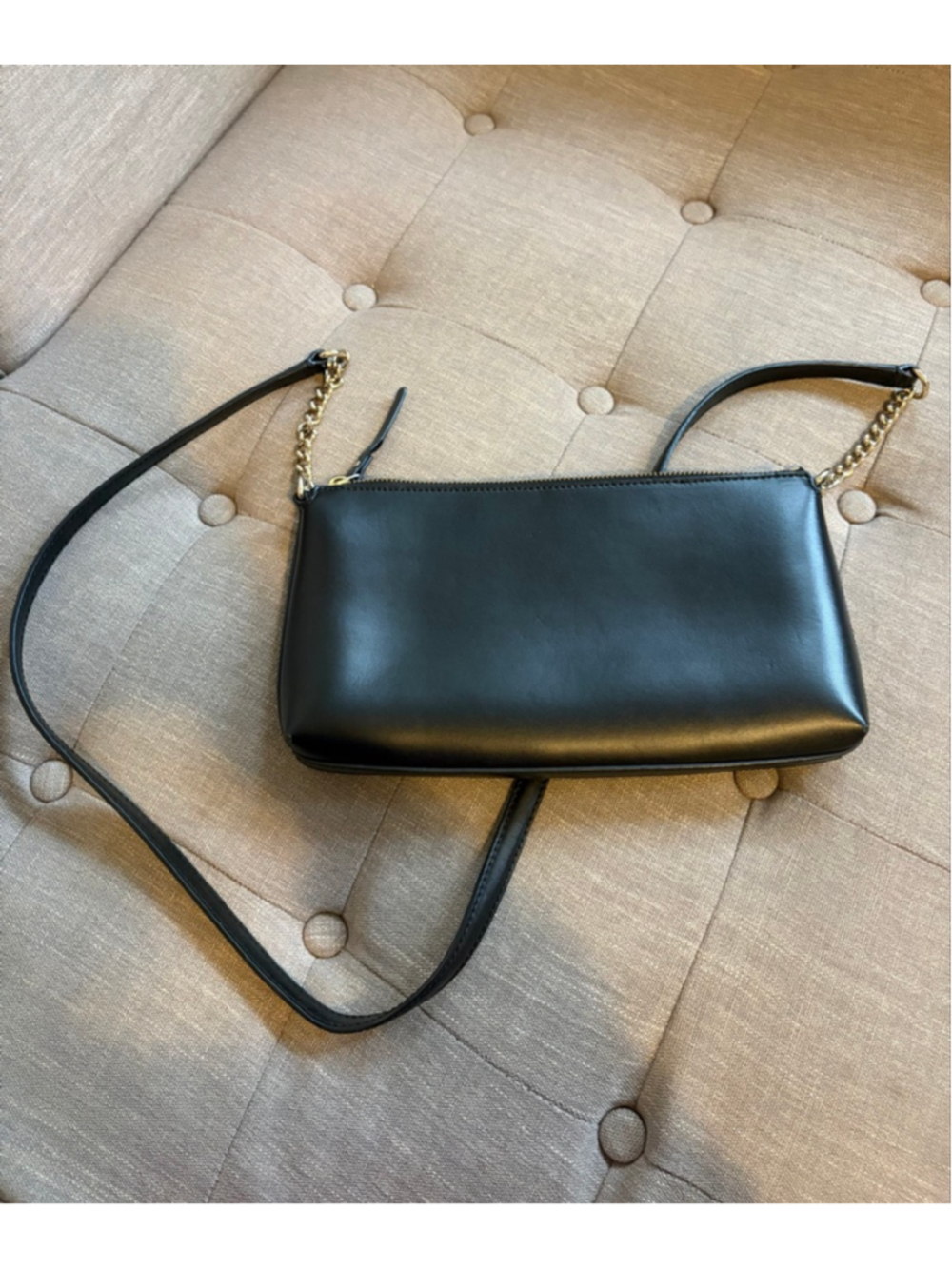 Women's Kate Spade Black Leather Crossbody Purse Gold Hardware - Picture 2 of 4